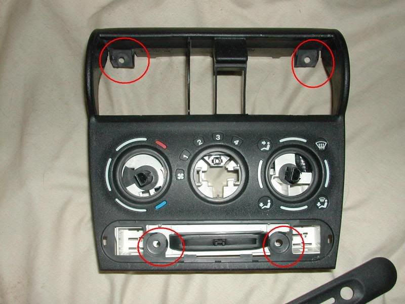 Changing bulbs in the heater controls and radio display Corsa B All